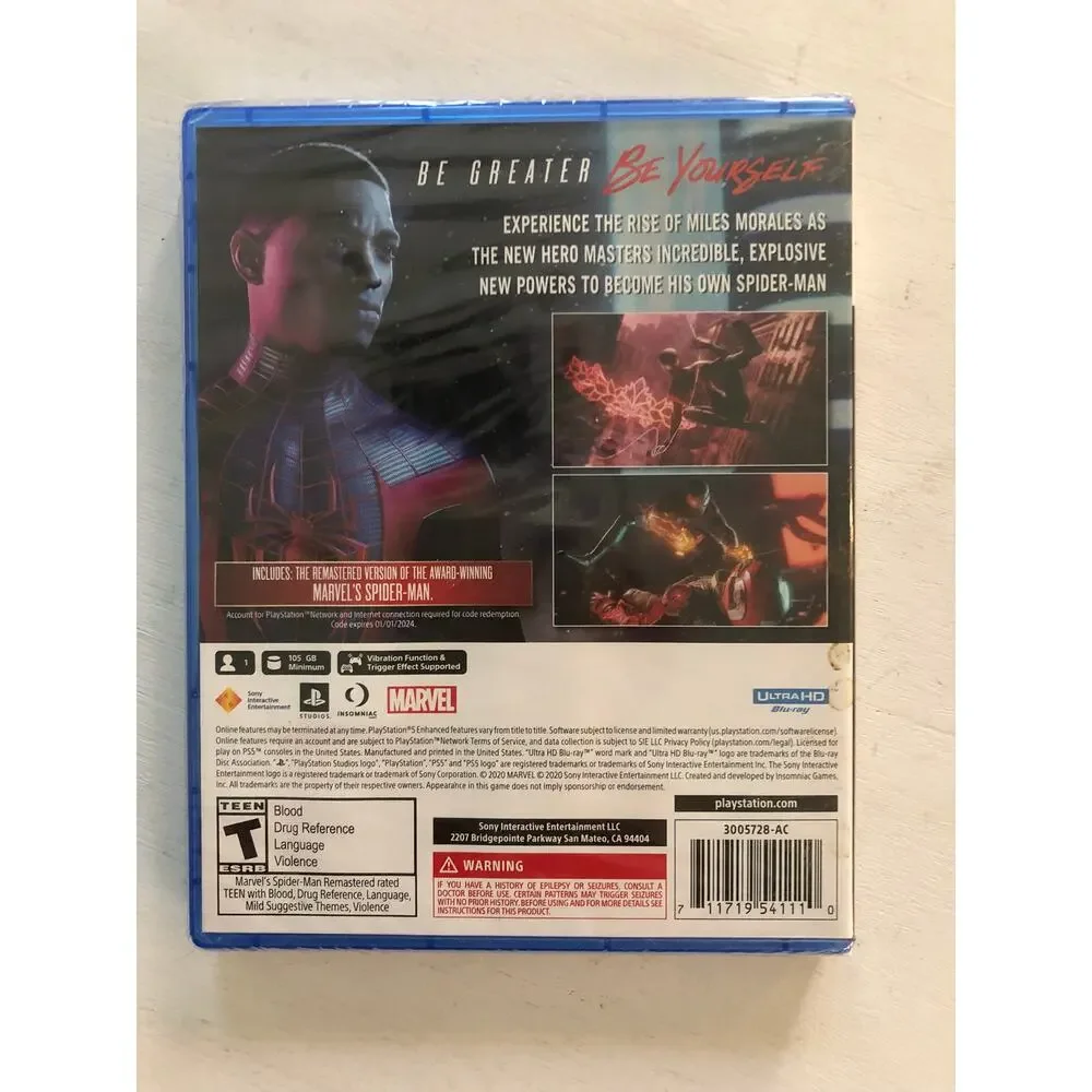Marvel's Spider-Man Mile Morales Ultimate Edition New Sealed Rated Teen